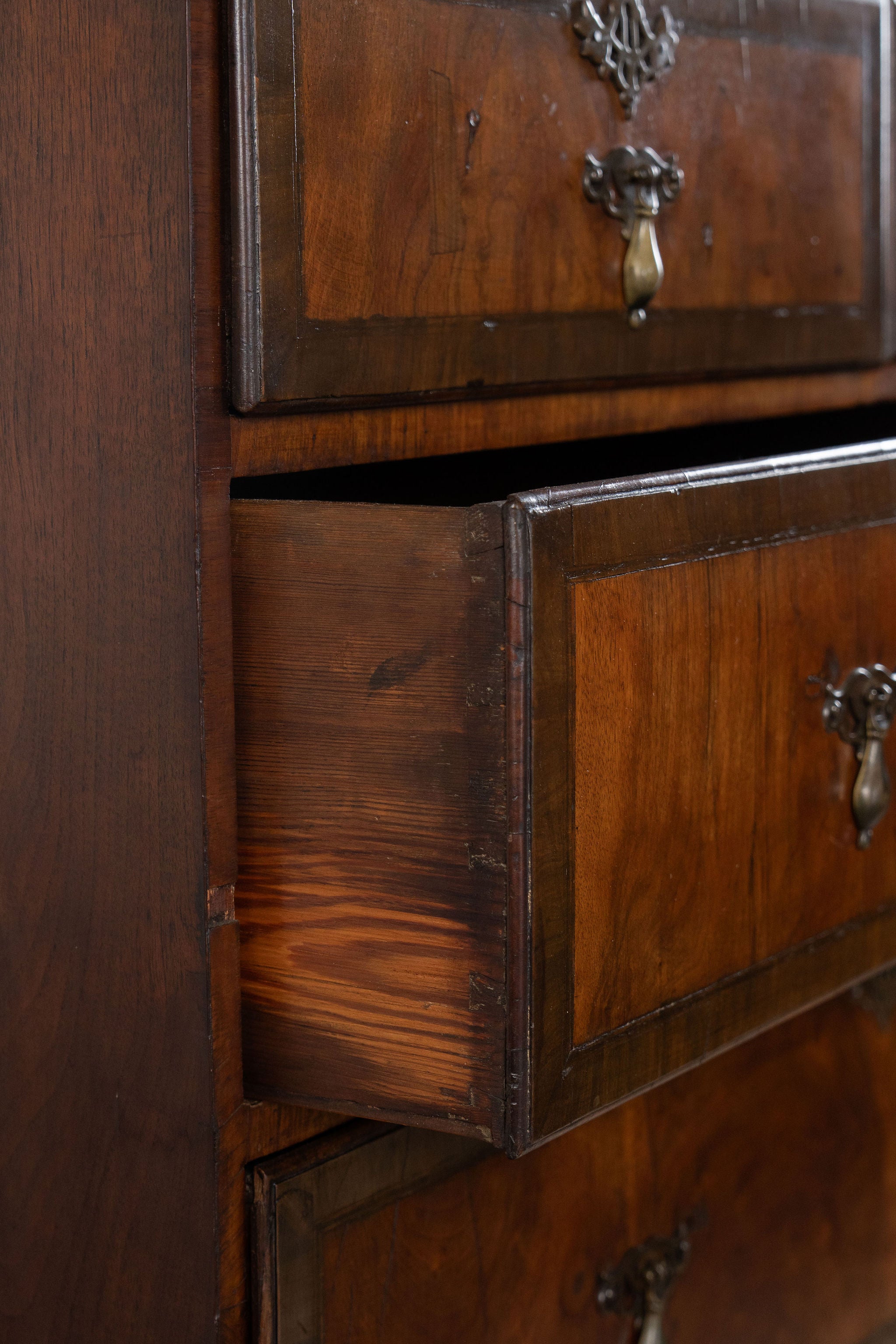 Walnut George II Queen Anne Chest on Stand (Tallboy)