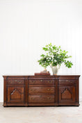 Load image into Gallery viewer, 18th Century Large 7FT Oak Buffet with Raised Panel Cabinets (c. 1780)