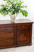Load image into Gallery viewer, 18th Century Large 7FT Oak Buffet with Raised Panel Cabinets (c. 1780)