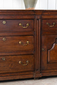 Load image into Gallery viewer, 18th Century Large 7FT Oak Buffet with Raised Panel Cabinets (c. 1780)