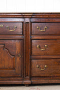 Load image into Gallery viewer, 18th Century Large 7FT Oak Buffet with Raised Panel Cabinets (c. 1780)