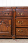 Load image into Gallery viewer, 18th Century Large 7FT Oak Buffet with Raised Panel Cabinets (c. 1780)