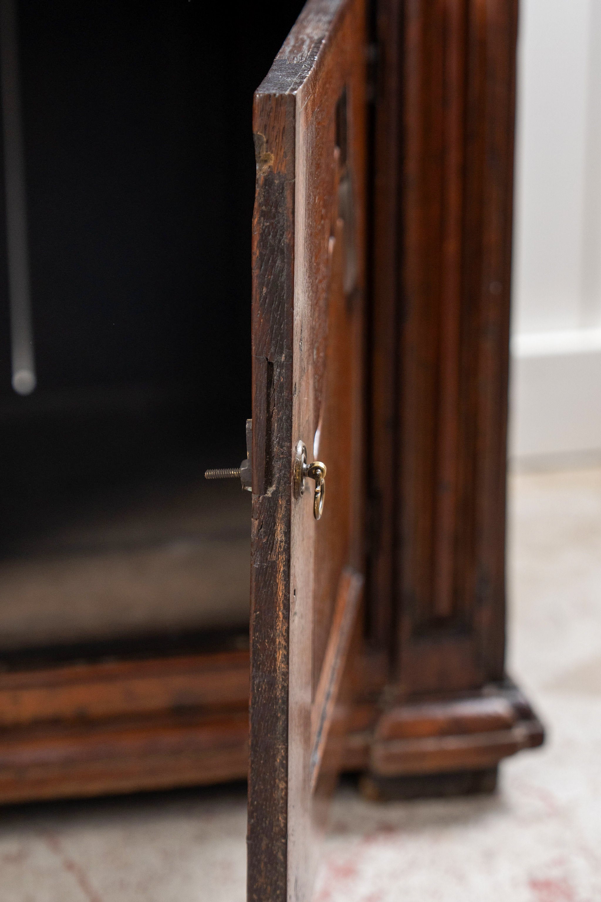 18th Century Large 7FT Oak Buffet with Raised Panel Cabinets (c. 1780)