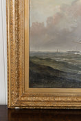 Load image into Gallery viewer, Large 19th Century Signed Original Oil of Early Steamship in Original Carved Frame
