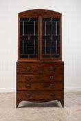 Load image into Gallery viewer, Regency Mahogany Secretaire Bookcase with Arched Cornice (c. 1820)