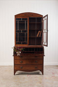 Load image into Gallery viewer, Regency Mahogany Secretaire Bookcase with Arched Cornice (c. 1820)