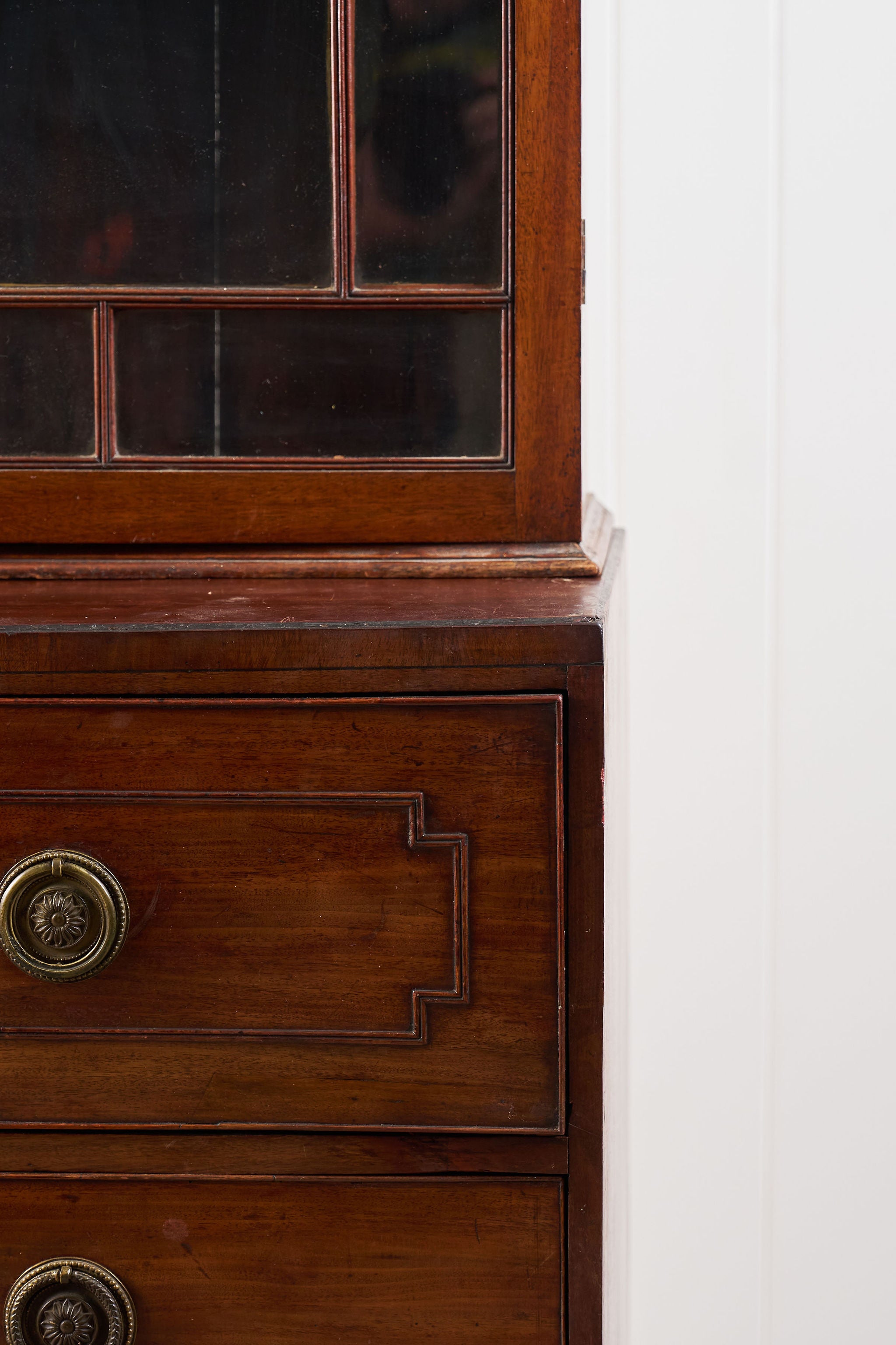 Regency Mahogany Secretaire Bookcase with Arched Cornice (c. 1820)