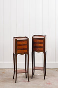 Load image into Gallery viewer, PAIR of Petite French Marquetry Side Tables