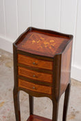 Load image into Gallery viewer, PAIR of Petite French Marquetry Side Tables