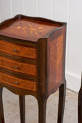 Load image into Gallery viewer, PAIR of Petite French Marquetry Side Tables