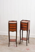 Load image into Gallery viewer, PAIR of Petite French Marquetry Side Tables