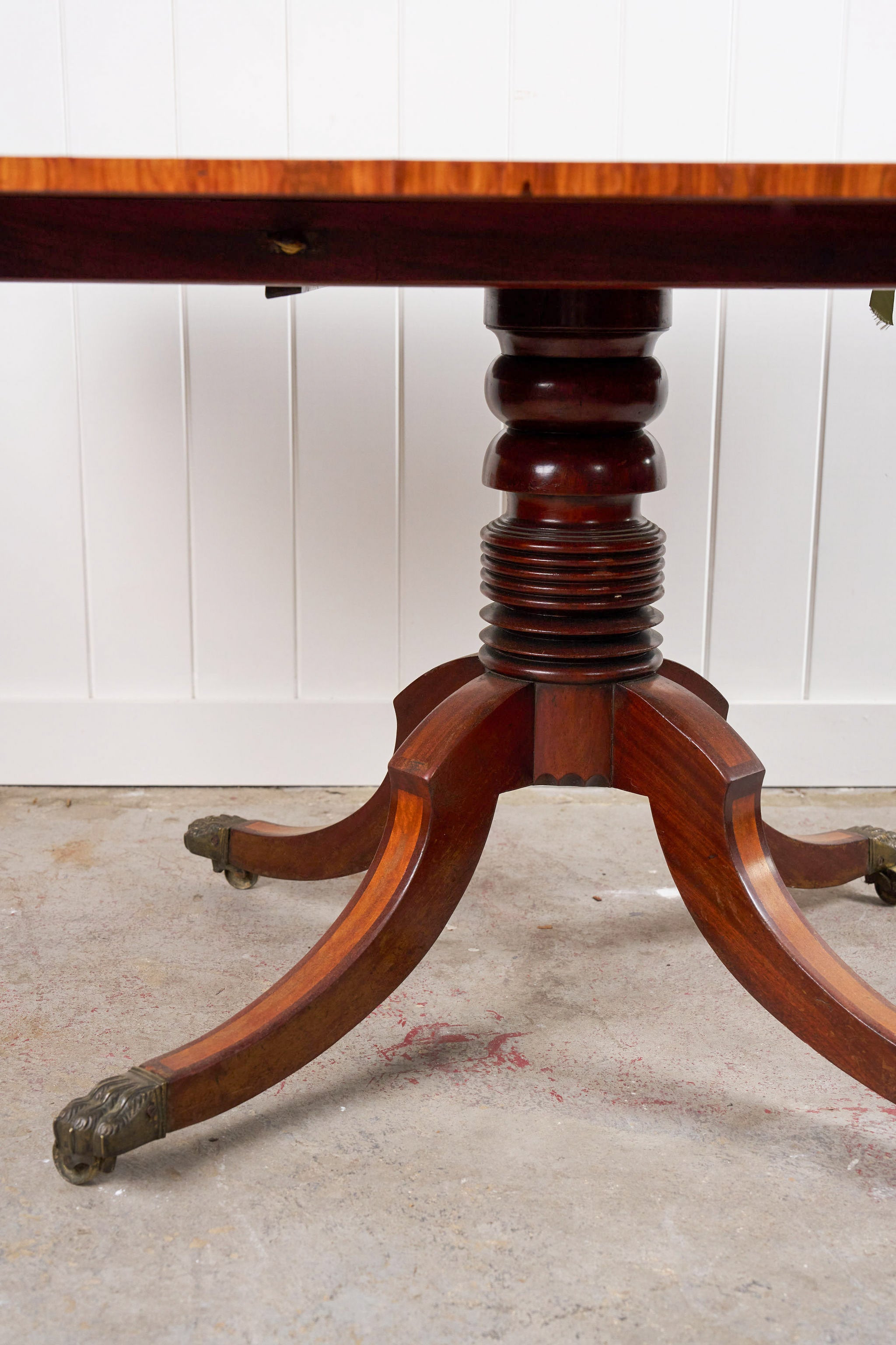 George III Walnut Breakfast Table with Satinwood Banding
