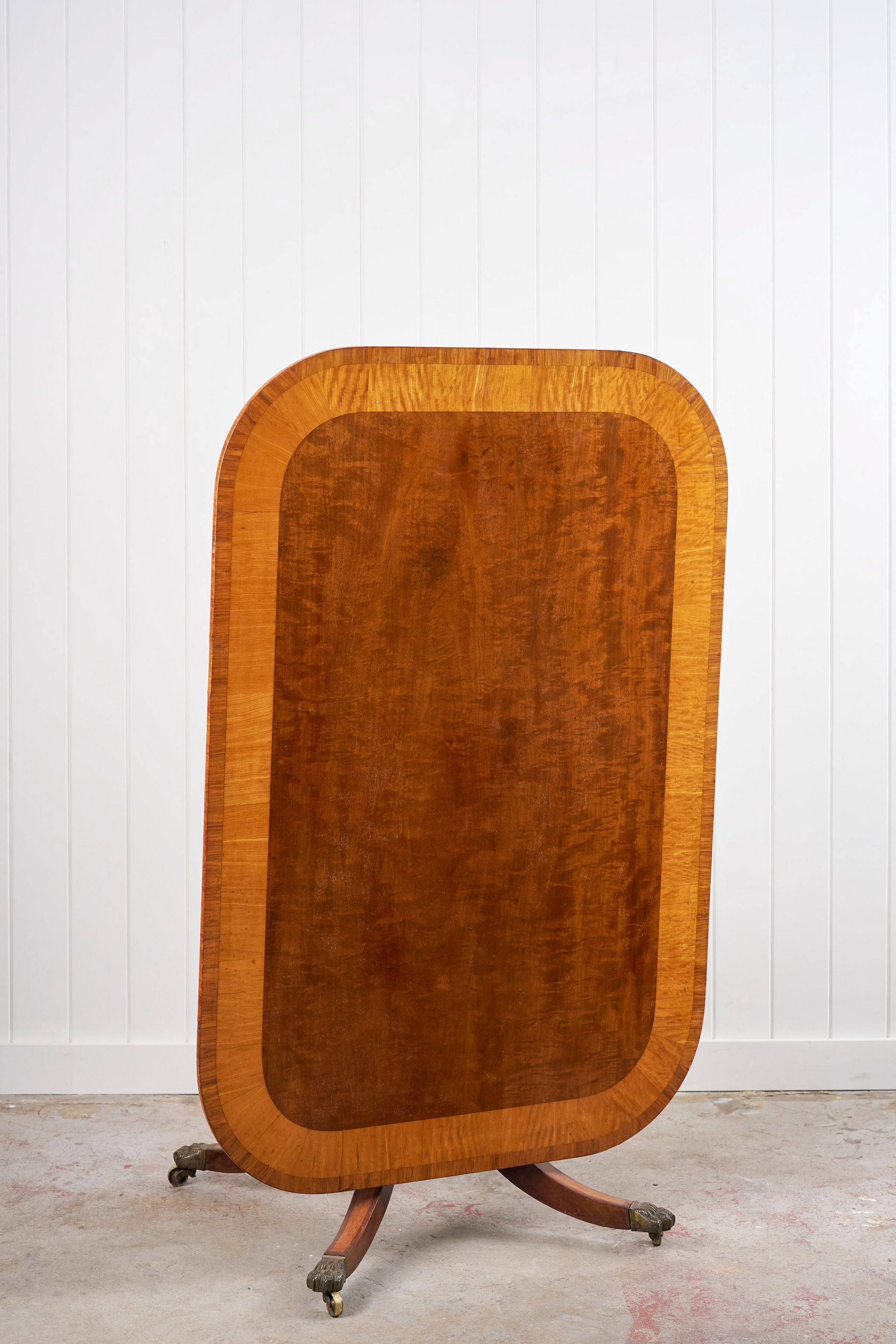 George III Walnut Breakfast Table with Satinwood Banding