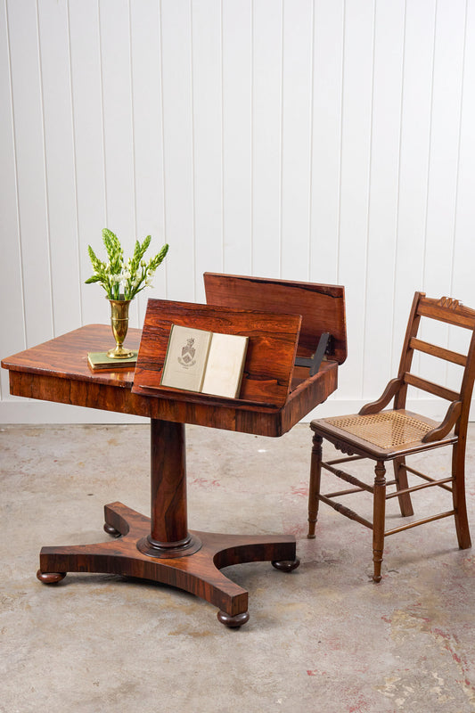 William IV Period Rosewood Library Reading Table