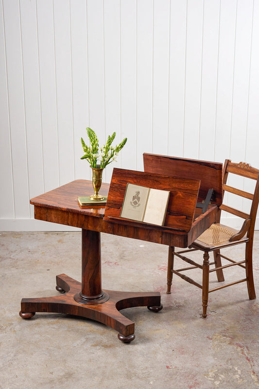 William IV Period Rosewood Library Reading Table
