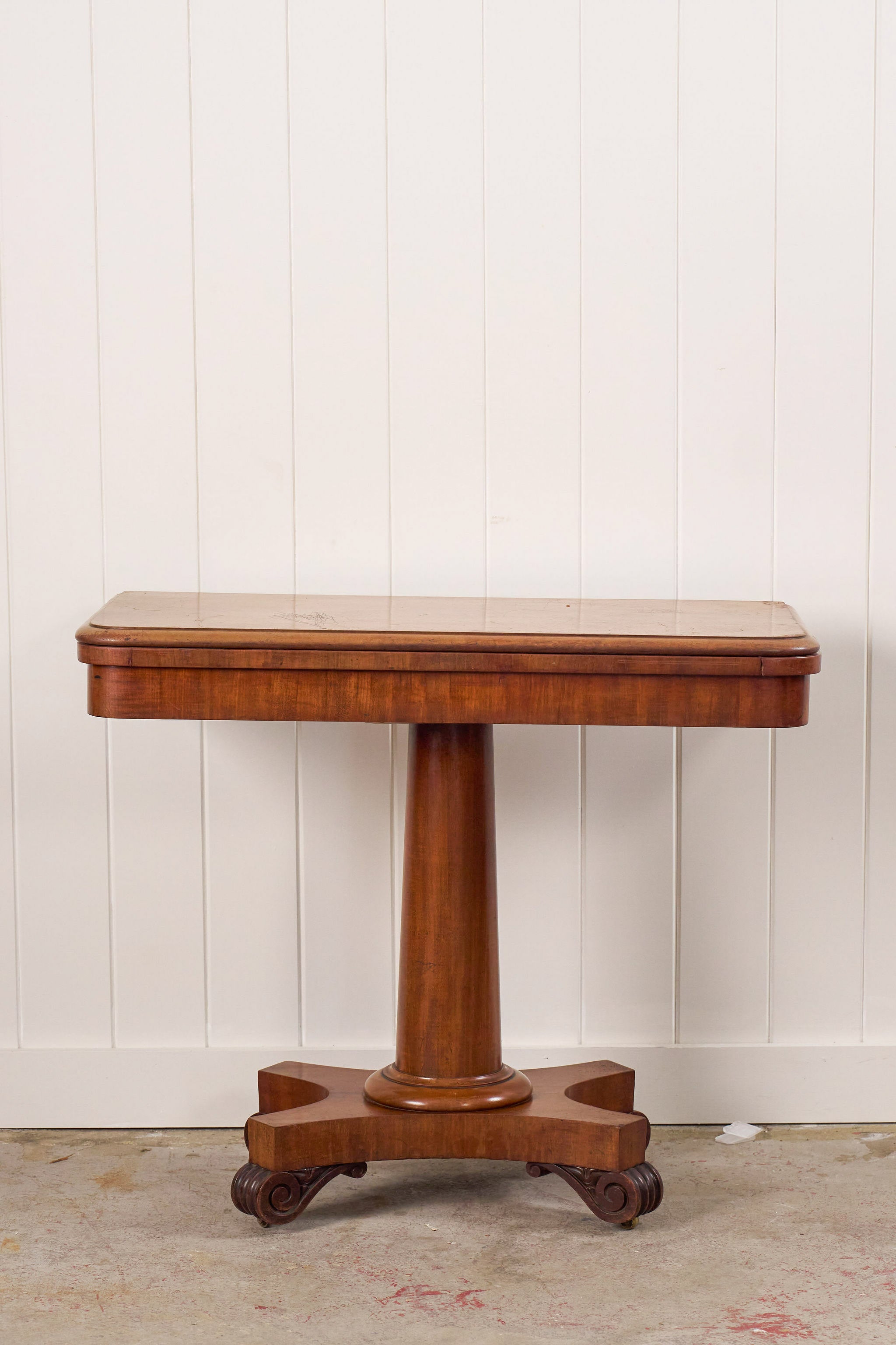 Edwardian Mahogany Card Table with New Felt