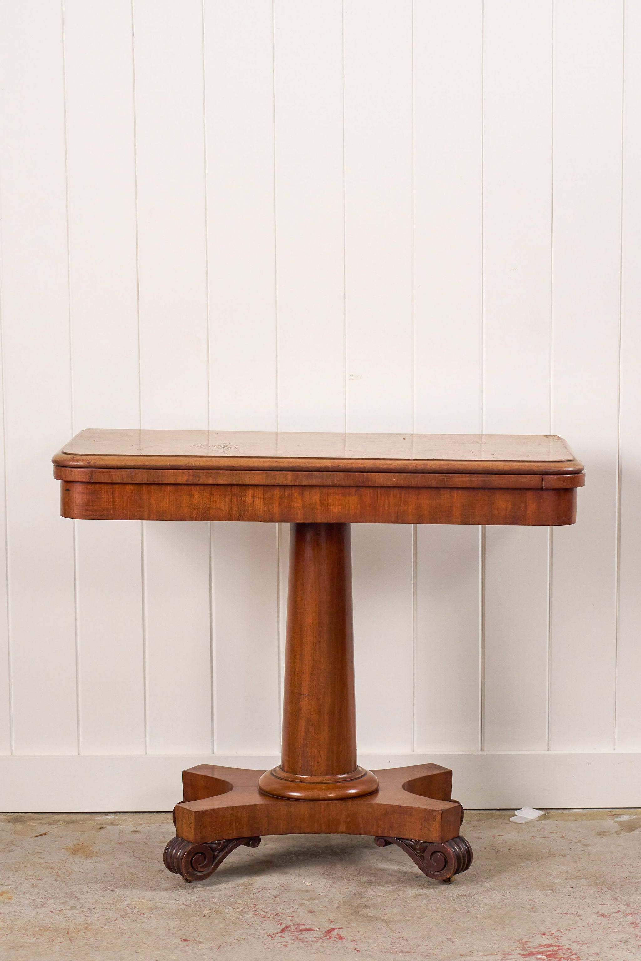 Edwardian Mahogany Card Table with New Felt