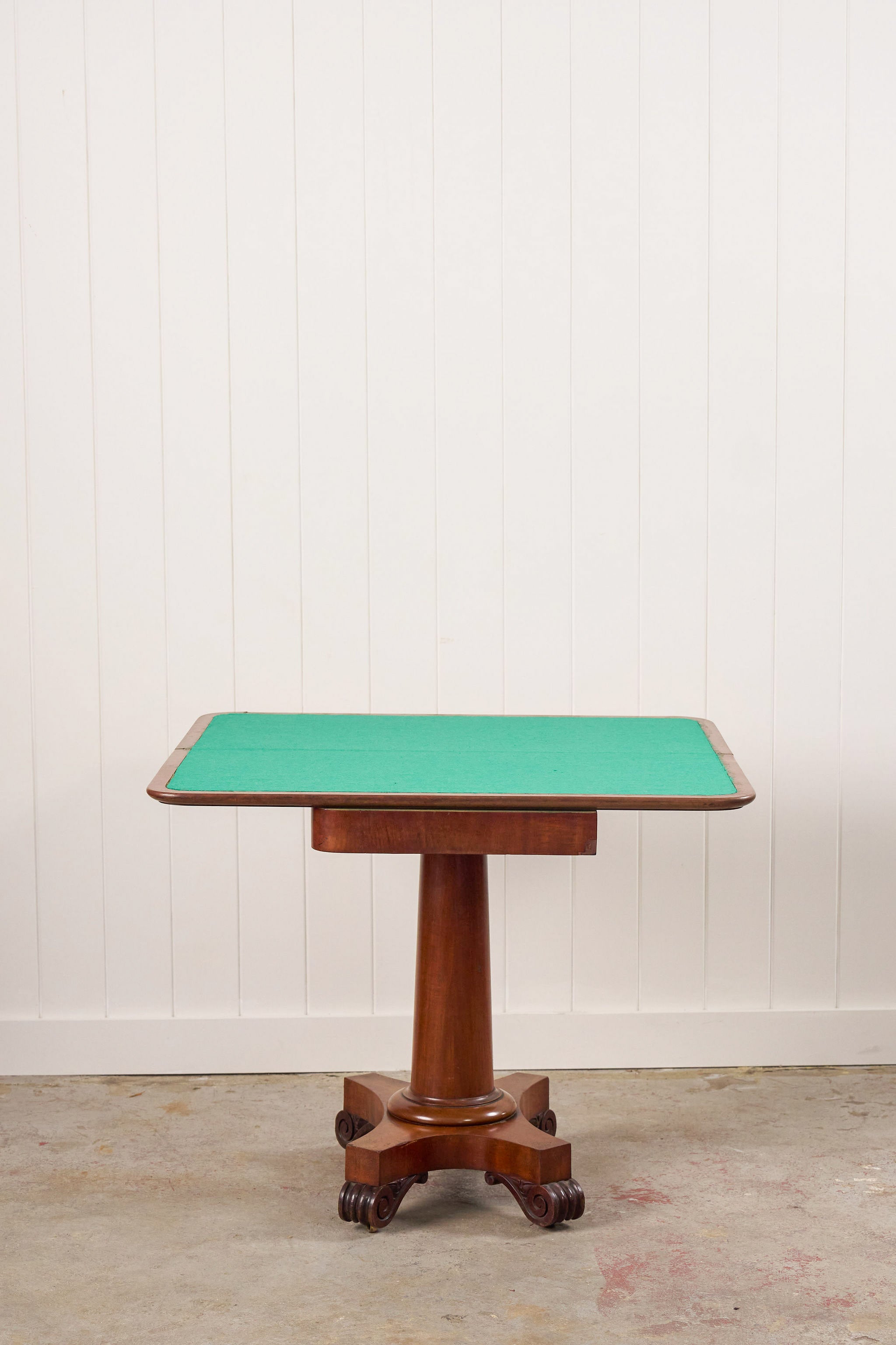Edwardian Mahogany Card Table with New Felt