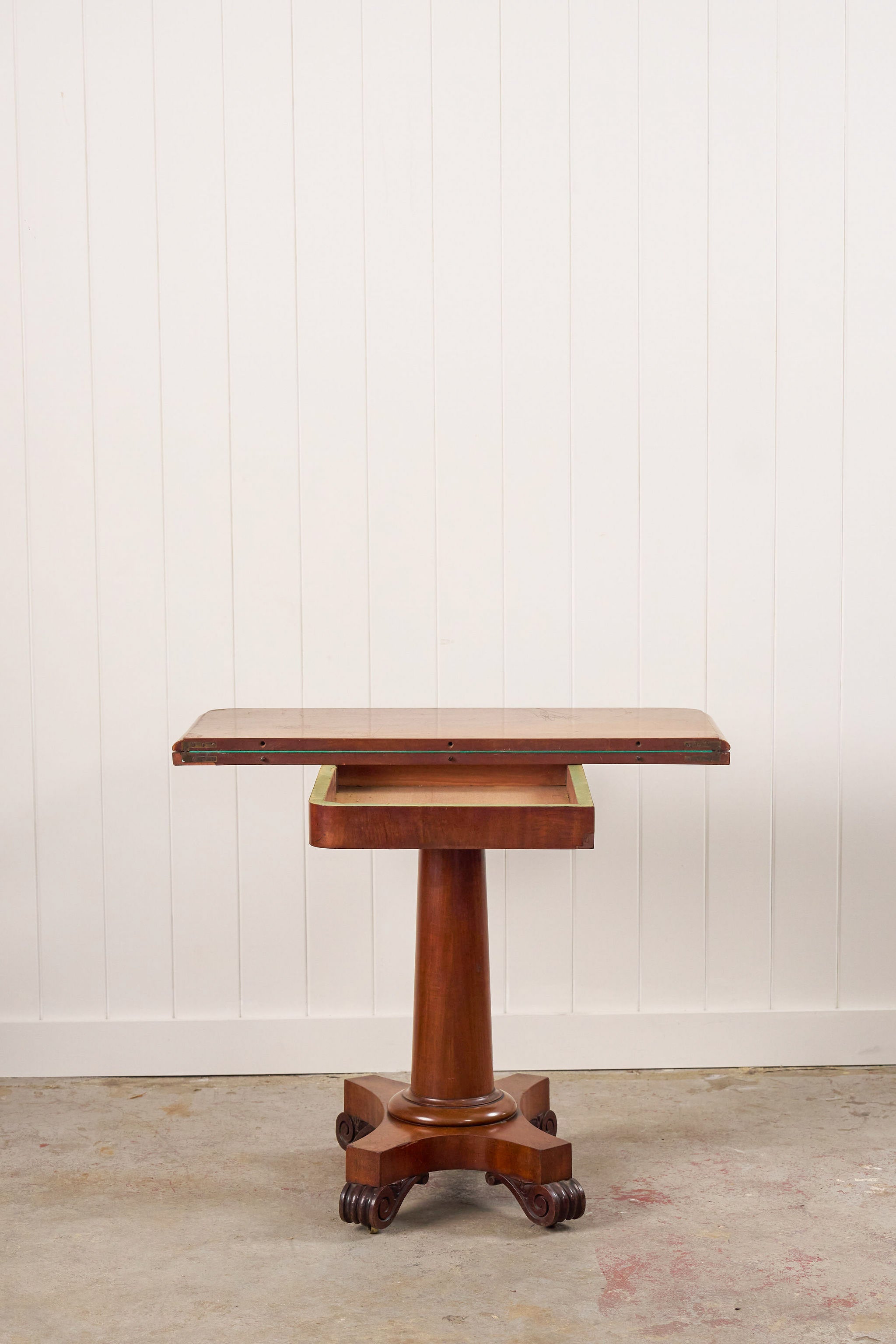 Edwardian Mahogany Card Table with New Felt