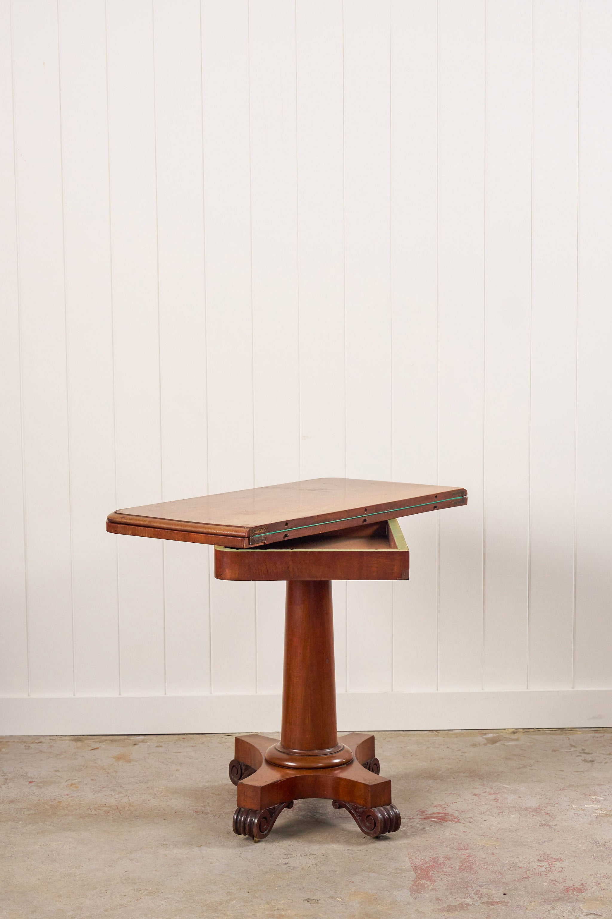 Edwardian Mahogany Card Table with New Felt