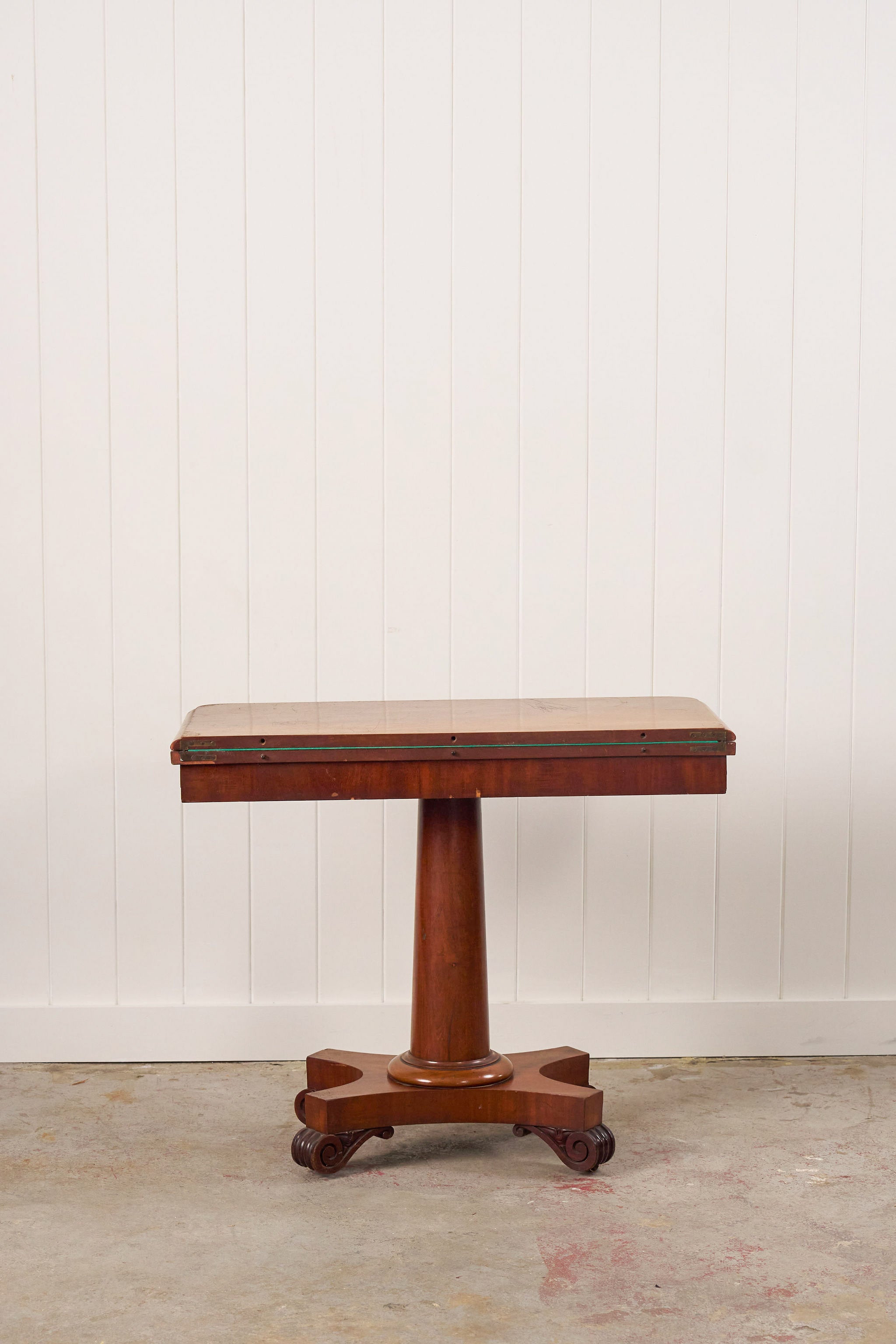 Edwardian Mahogany Card Table with New Felt