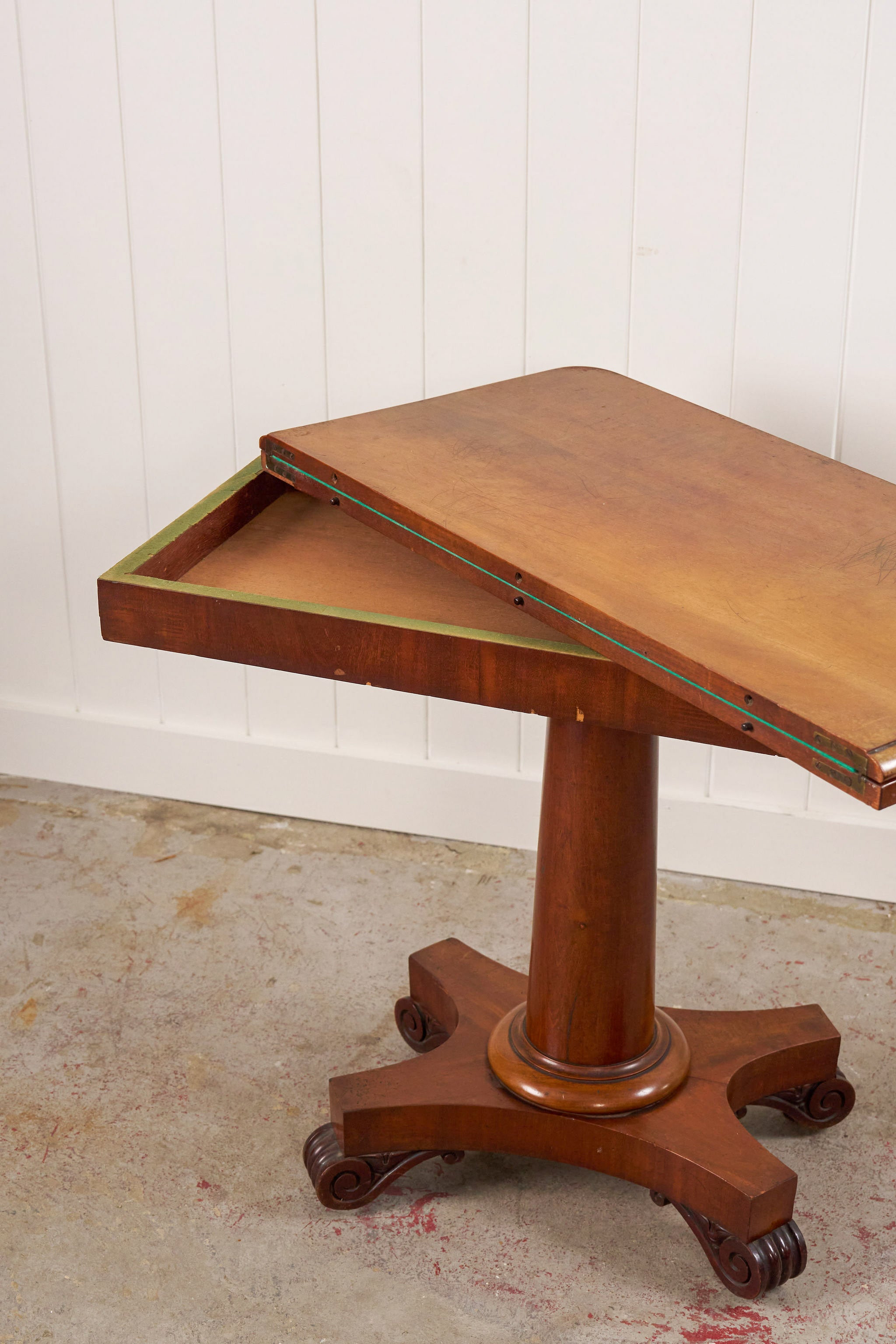 Edwardian Mahogany Card Table with New Felt