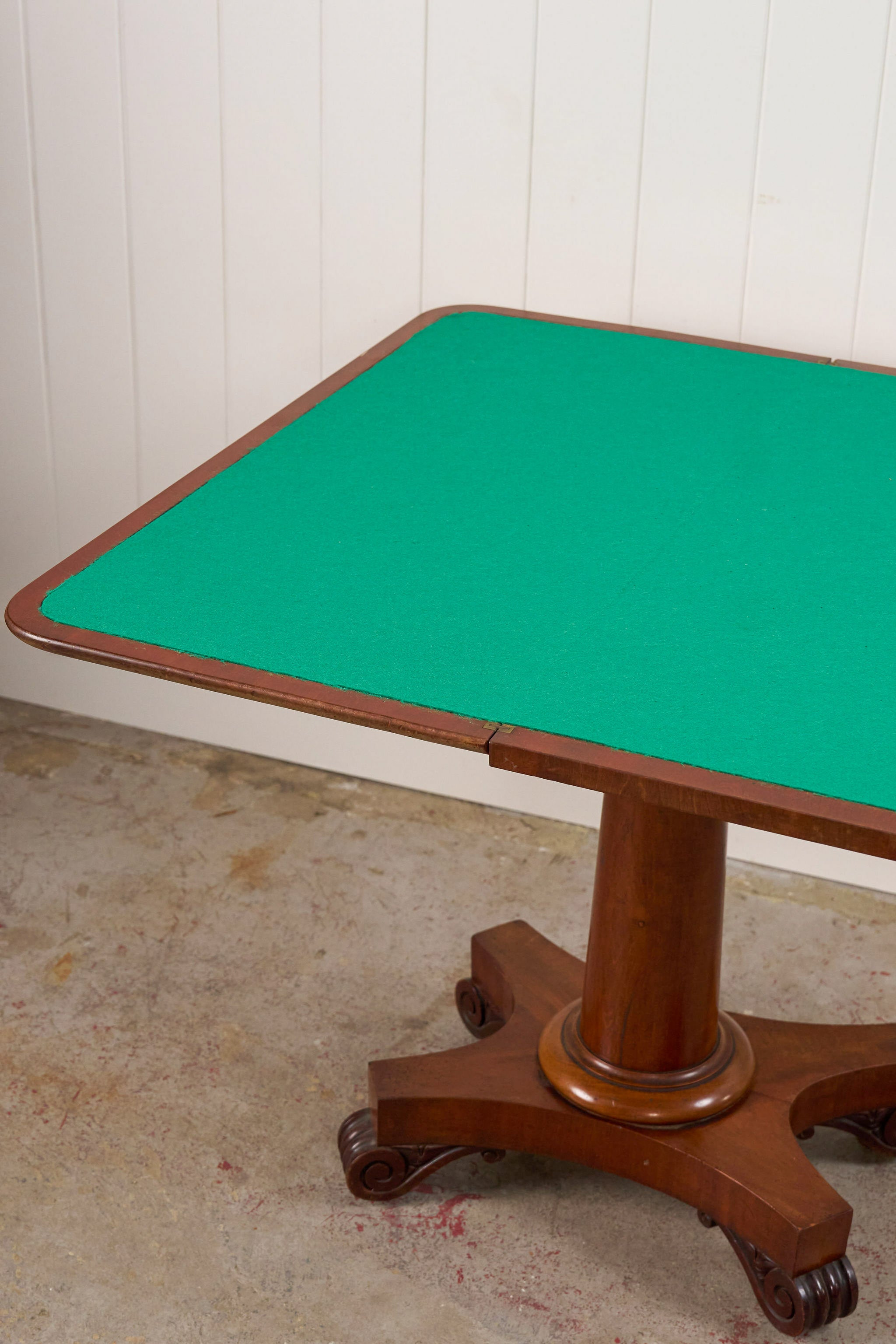 Edwardian Mahogany Card Table with New Felt