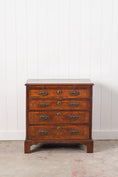Load image into Gallery viewer, 18th Century English Walnut Bachelor’s Chest with Original Pulls + Sliding Table (c. 1740)
