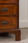 Load image into Gallery viewer, 18th Century English Walnut Bachelor’s Chest with Original Pulls + Sliding Table (c. 1740)