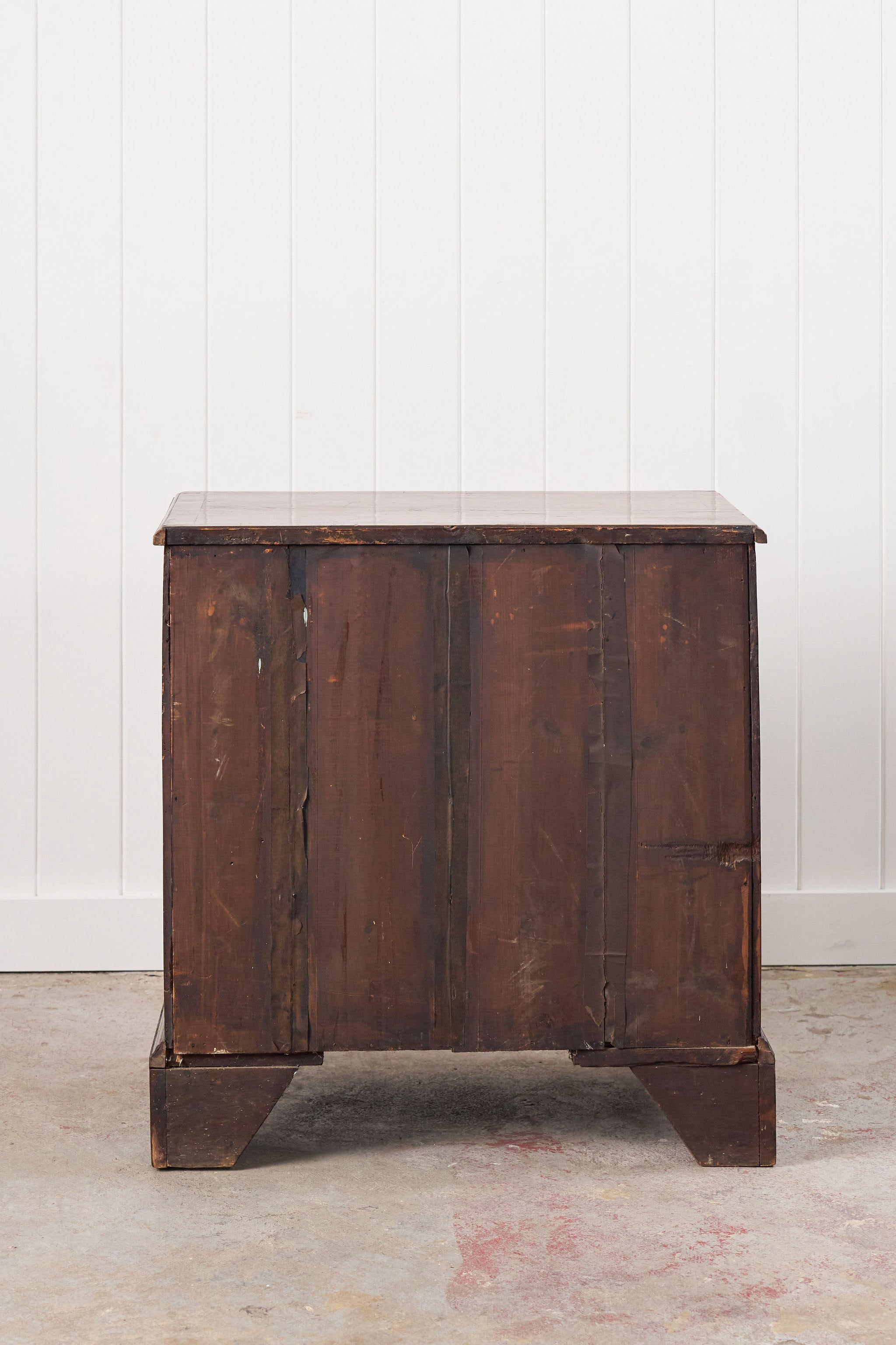 18th Century English Walnut Bachelor’s Chest with Original Pulls + Sliding Table (c. 1740)