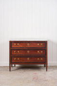 Load image into Gallery viewer, Louis XVI Period 18th Century French Commode with White Marble Top + Ebony Banding (c. 1780)