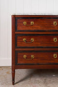 Load image into Gallery viewer, Louis XVI Period 18th Century French Commode with White Marble Top + Ebony Banding (c. 1780)