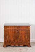 Load image into Gallery viewer, 19th Century Louis Philippe Black Marble Top Commode