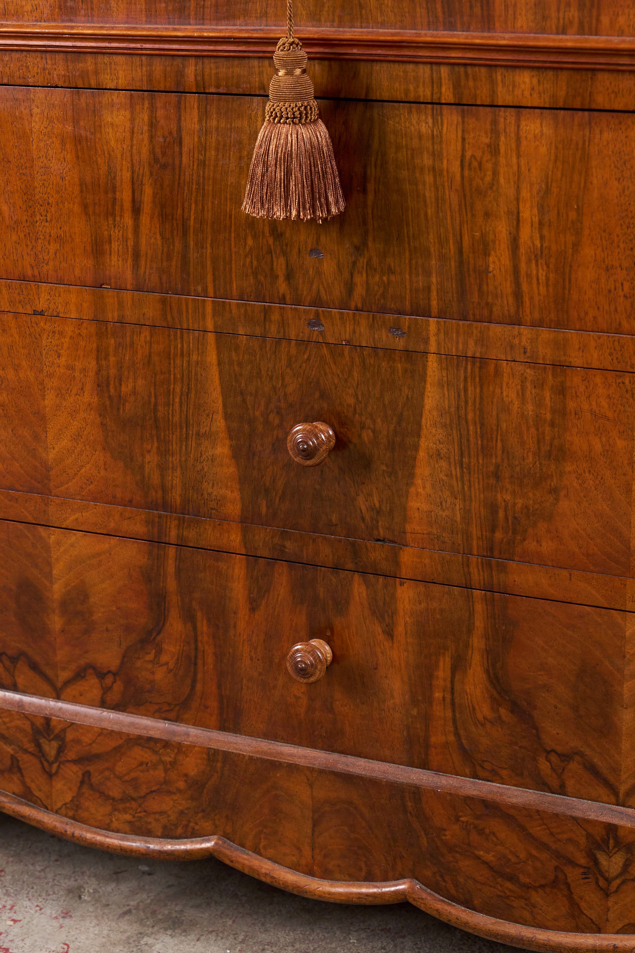 19th Century Louis Philippe Black Marble Top Commode