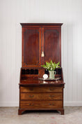 Load image into Gallery viewer, 18th Century English Mahogany Bureau Bookcase (c. 1780)