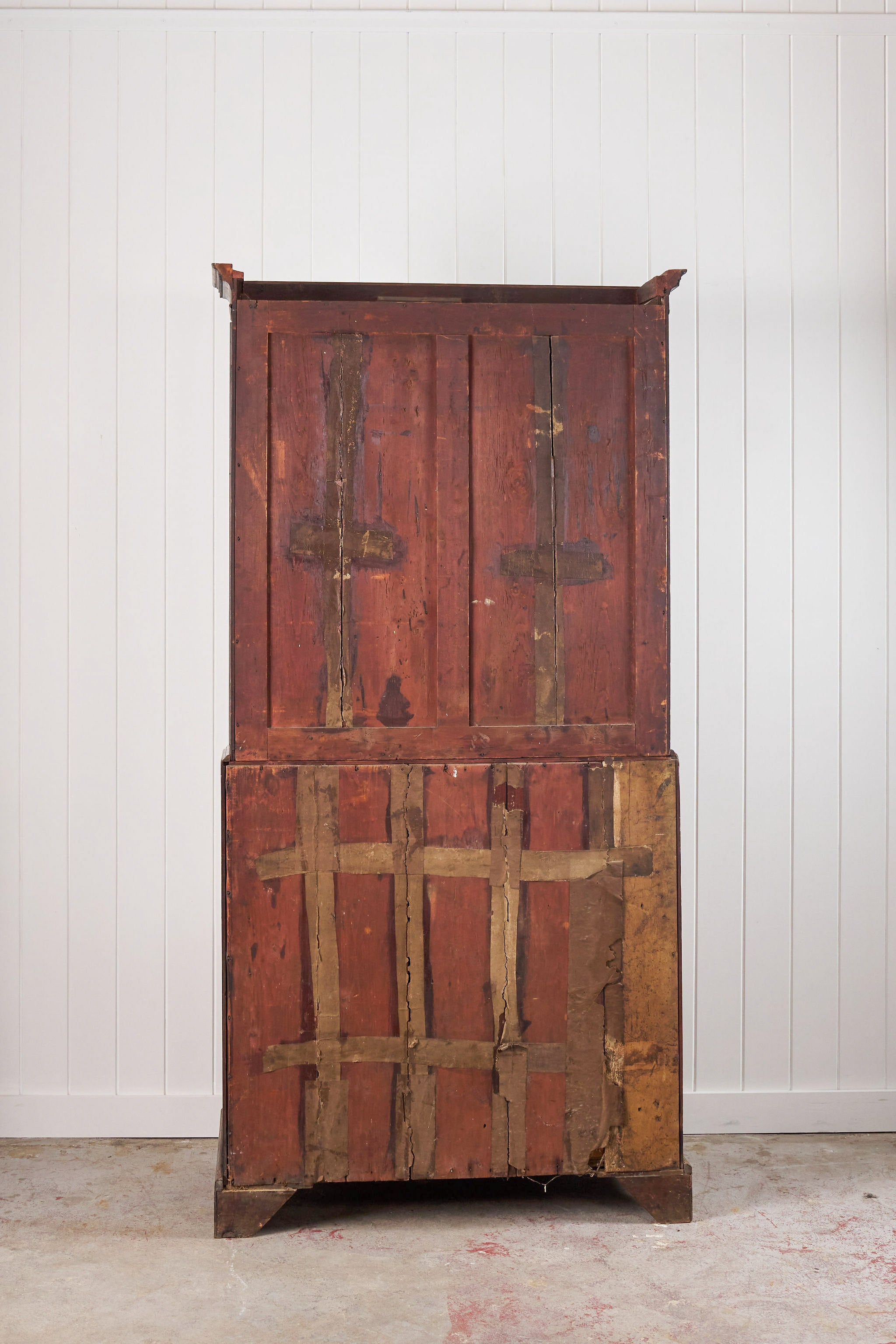 18th Century English Mahogany Bureau Bookcase (c. 1780)
