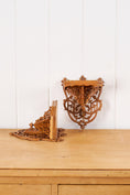 Load image into Gallery viewer, PAIR of Antique Wooden Ornate Wall Brackets/Shelves
