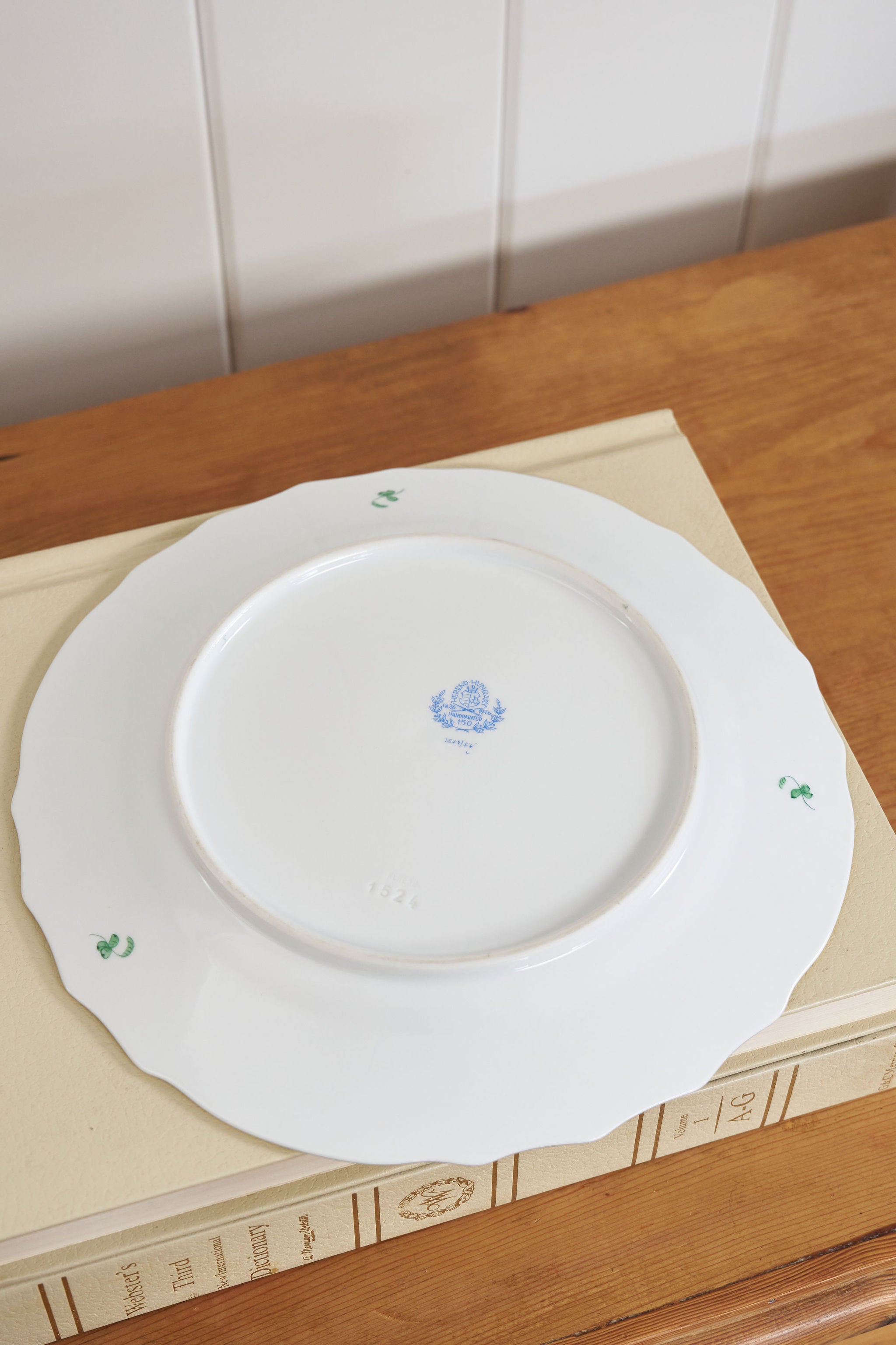 Herend Green Indian Basket 10.25” Dinner Plate