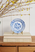 Load image into Gallery viewer, Meissen Teichert Reticulated Blue Onion Plate (c. 1880)