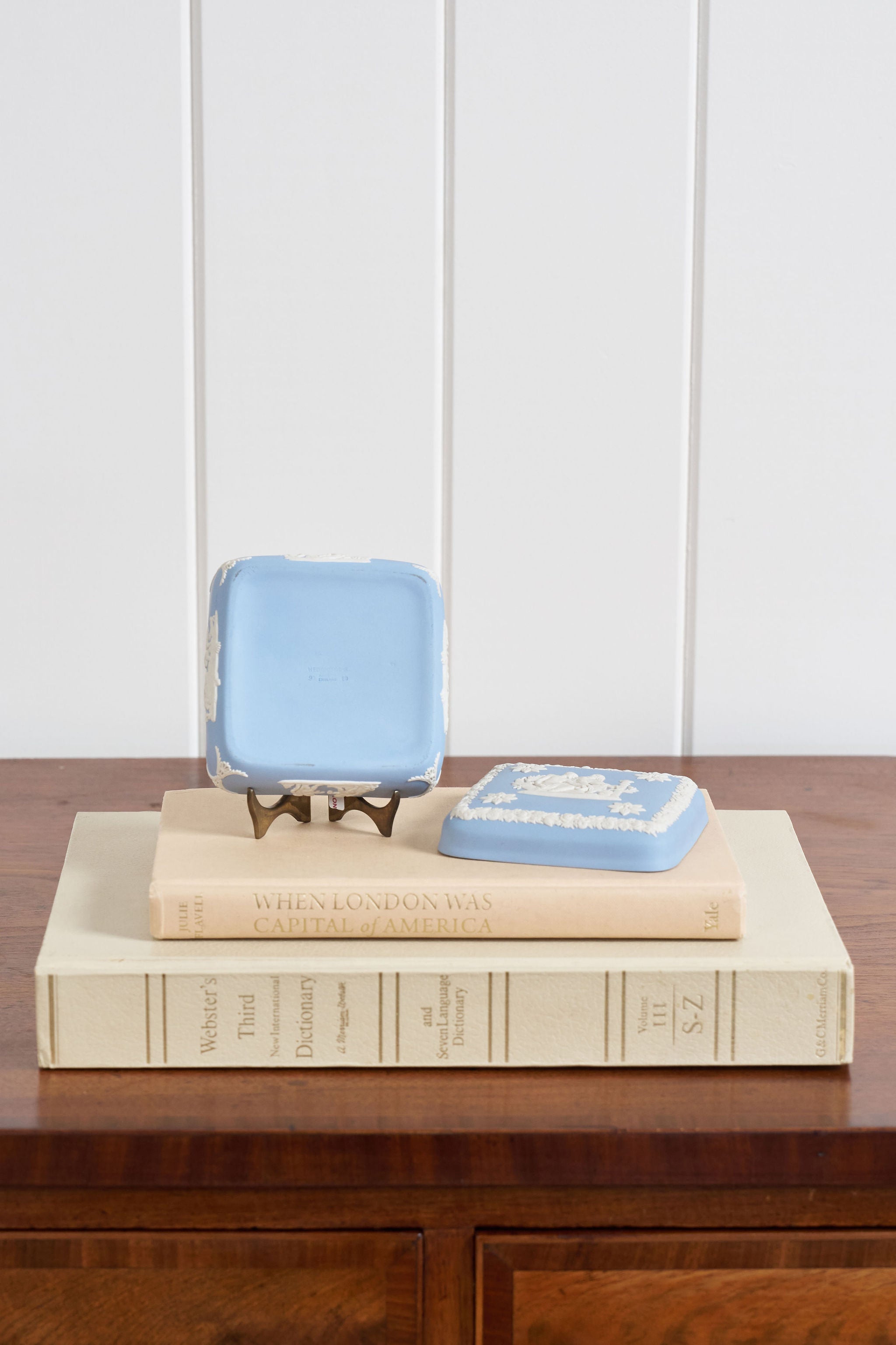 Wedgwood Blue Jasperware Square Trinket Box