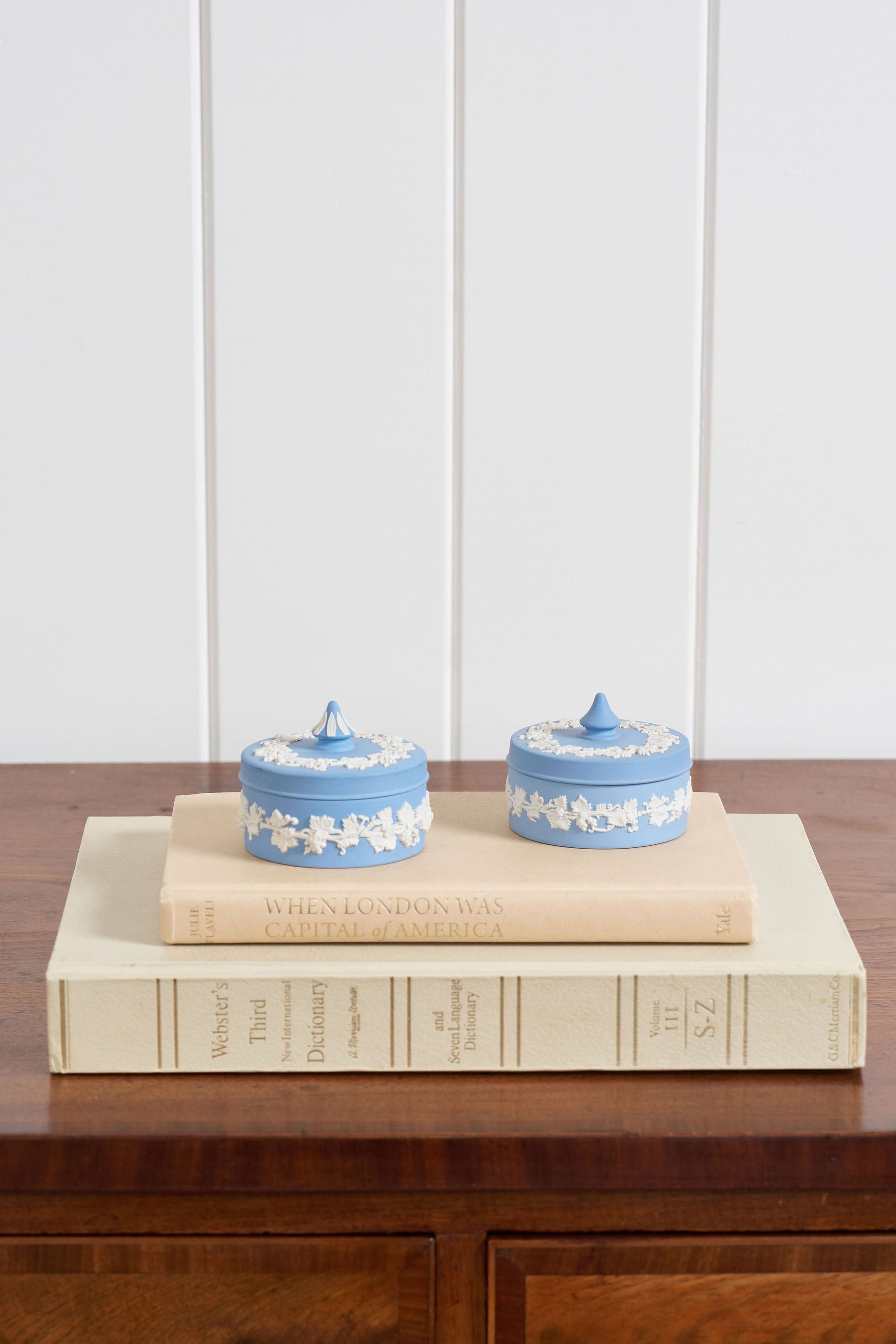 Wedgwood Blue Jasperware Lidded Trinket Dish