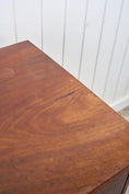 Load image into Gallery viewer, Thin English Mahogany Chest with Original Wooden Knobs + Feet (c. 1825)