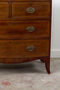 Load image into Gallery viewer, 19th Century Mahogany Bowfront Chest with Satinwood Inlay on Splay Feet (c. 1810)