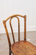 Load image into Gallery viewer, Vintage Bentwood Bistro Chair with Floral Carved Seat