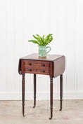 Load image into Gallery viewer, Regency 2-Drawer Pembroke Side Table With Tapered Legs On Casters (c. 1820)