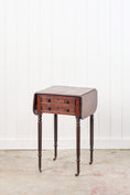 Load image into Gallery viewer, Regency 2-Drawer Pembroke Side Table With Tapered Legs On Casters (c. 1820)