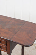 Load image into Gallery viewer, Regency 2-Drawer Pembroke Side Table With Tapered Legs On Casters (c. 1820)