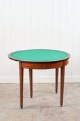Load image into Gallery viewer, French Parquet Demilune Card Table (c. 1900)