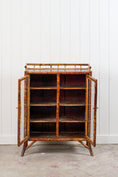 Load image into Gallery viewer, Antique Victorian Tiger Bamboo Glazed Bookcase Cabinet (c. 1870)