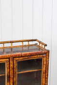 Load image into Gallery viewer, Antique Victorian Tiger Bamboo Glazed Bookcase Cabinet (c. 1870)